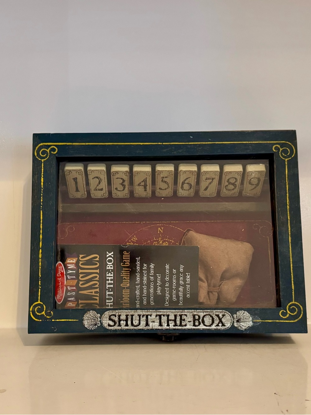 VTG Melissa & Doug Past-Tyme Classics Shut-The-Box Wooden Game COMPLETE #4377